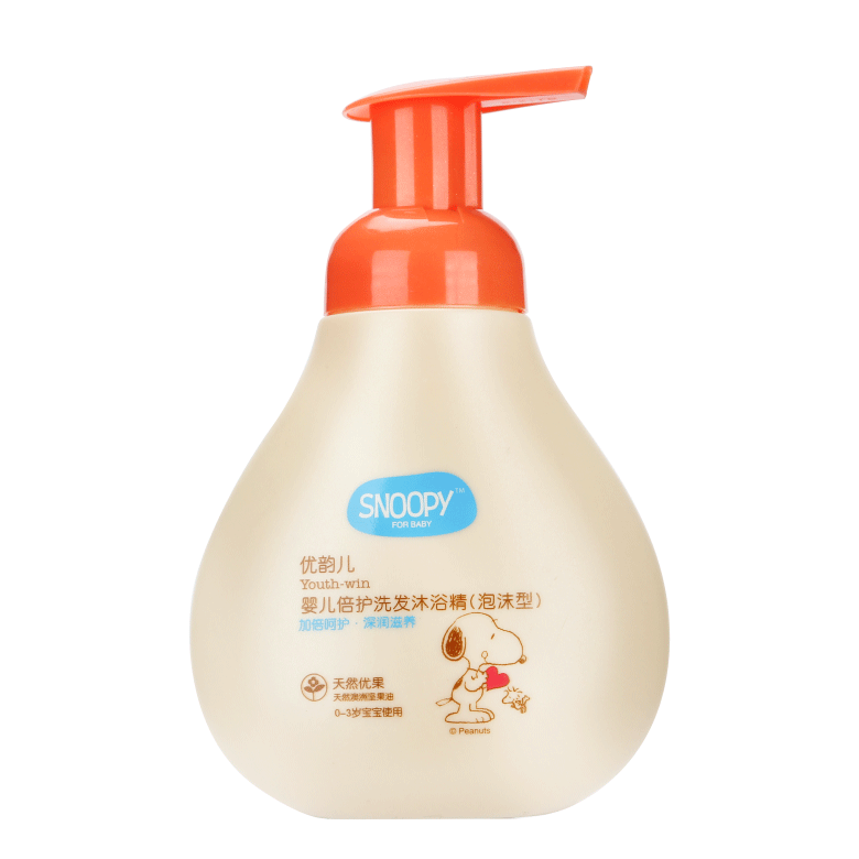 SNOOPY嬰兒倍護洗發(fā)＆沐浴精（泡沫型） 正面